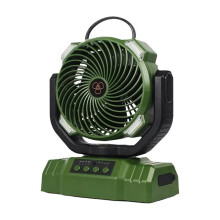 Tragbarer, Per USB Wiederaufladbarer Campingventilator mit LED-Licht, Luftzirkulator, Schüttelkopf und Aufhängehaken für Den Außenbereich