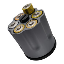 Boîte de stockage de batterie rotative innovante à 6-gris