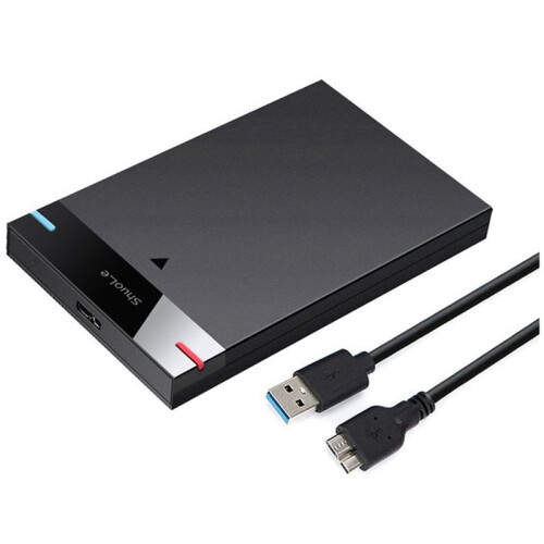 2X ShuoLe 2.5 Inch SSD Solid State Drive Enclosure Mechanical Serial  USB3.0 Mobile Hard Drive Enclosure, A 1