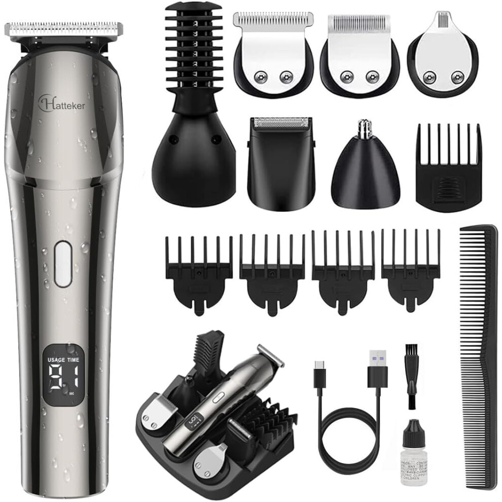 Hatteker Hair Clipper Beard Trimmer H Nose Ear Trimmer Body Trimmer 11 In 1