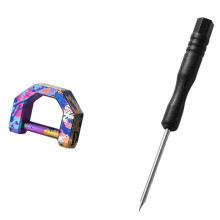 Flache Schnalle im D-Form-Design, Schlüsselanhänger, Hufeisenschnalle Aus Titanlegierung, Outdoor-Schnalle, EDC-Hufeisenschnalle, S