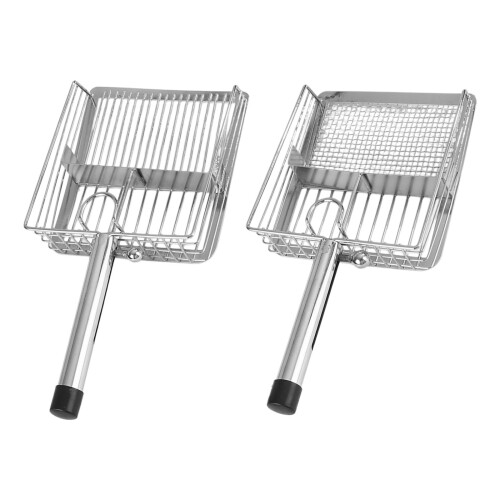 Cats Litter Scoops Smooth Metal Sifter-Silver checkered sty 1