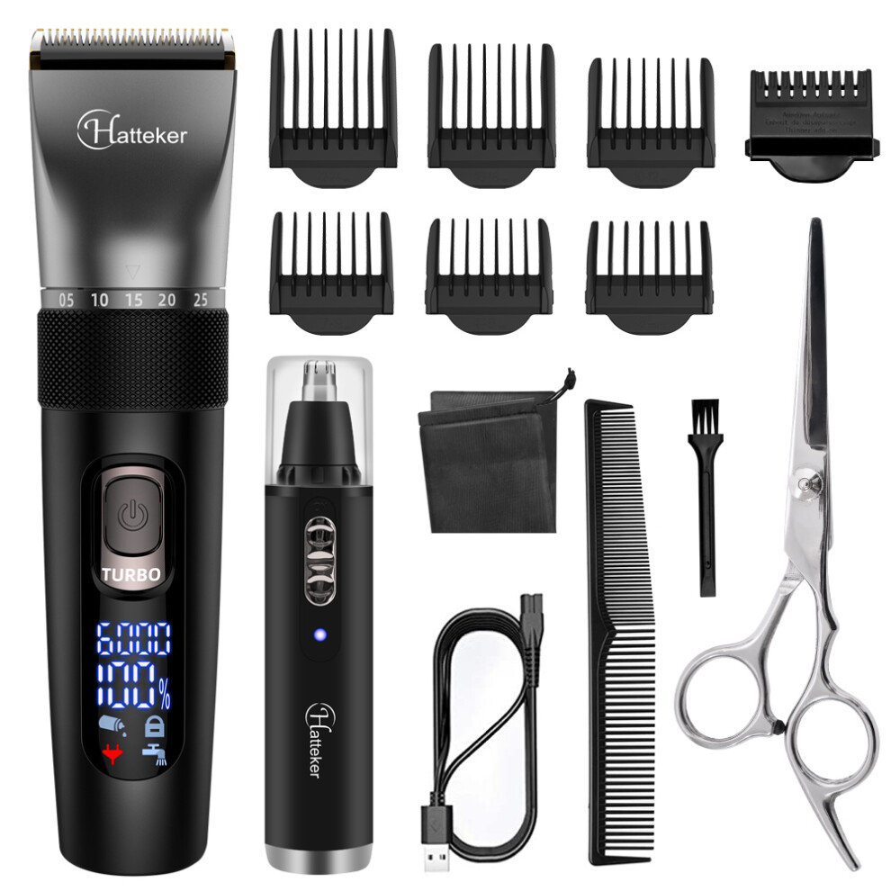 Hatteker Hair Clipper Beard Trimmer Nose Hair Trimmer Long Hair Trimmer