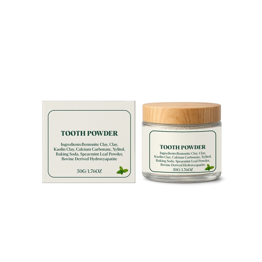 Gogerstar Tooth Powder, Daily Oral Care With Bentonite Clay, Kaolin, Baking Soda, Xylitol, Spearmint Leaf And Hydroxyapatite