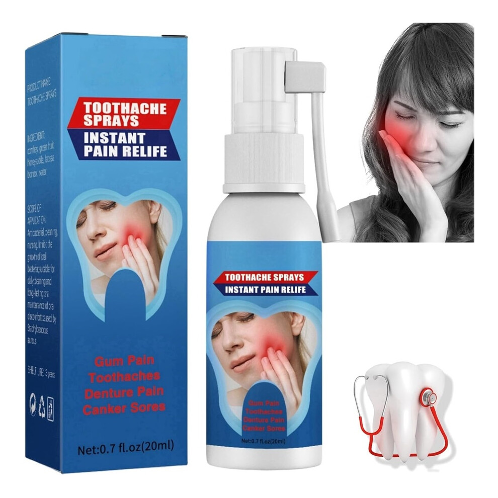 Gogerstar Toothache Relieving Spray,Toothache Pain Relief For Adult,Oral Care Spray,Dental Pain Relief,Pain Spray For Toothache Relief,Pain Relief For Toothache