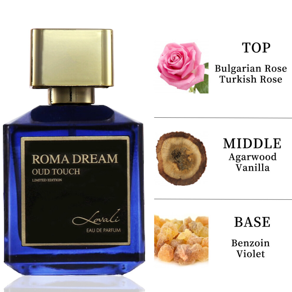 (ROMA DREAM) 3.4 Oz Men's Eau De Toilette Spray, Long-Lasting Perfume, Calabria, Lemon, Pepper And Vetiver, Very Suitable For Dating