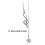 Unique Spirals Note Star Pendant Necklace Comfortable Wear 3