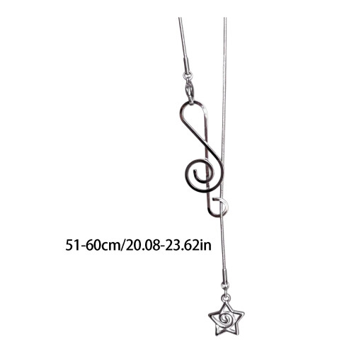 Unique Spirals Note Star Pendant Necklace Comfortable Wear 2