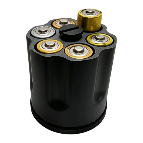 Practical Plastic D Battery Storage Case With 6Slot-Black