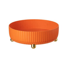 Kitchen Storage Rotating Shelf Seasoning Rack Seasoning Box Household Turntable Rotating Storage Rack Orange