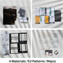 94Pcs Vintage Photo Themed Scrapbooking Kits, Movie Film Scrapbook Kit for Film Stickers and Journaling Supplies