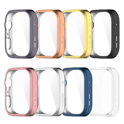 Case for Watch Fit 5 Temper Glass Screen Protectors &-Clear 1