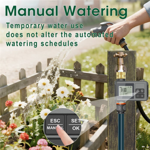 Automatic Water Timer Intelligent Irrigation Watering System Garden Programmer Sprinkler Timer IP55 LCD Display 1