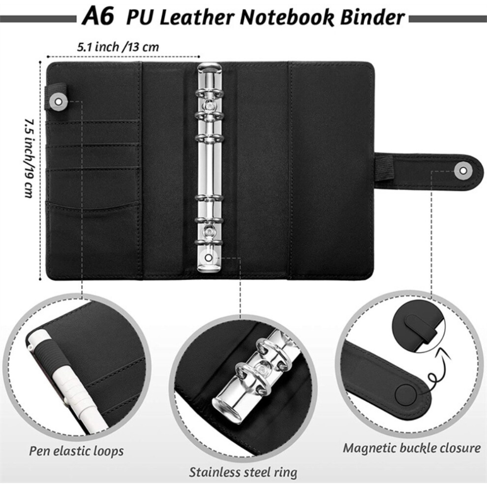 A6 Aurora Money Envelope Binder Magnetic Buckle