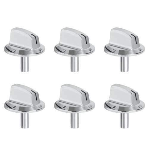 6 PCS Upgrade 5304525746 Long Stem Stove Knobs Replacements, Compatible with Gas Stove Range Oven Knobs