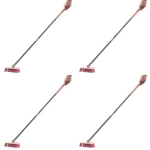 4X A Long Handled Hard Bristled Triangular Floor Brush, Bathroom Tile  Cleaning Brush