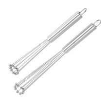 2 Pcs Stainless Steel Whisk Wire Egg Whisk Set Suitable for Kitchen Cooking, Stirring, Whisking, Beating