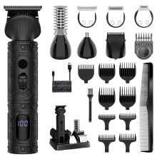 SURKER Beard Trimmer Pánský profesionální zastřihovač vlasů Detailní zastřihovač 7 v 1 Beard Trimmer Set Black