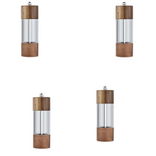 4X Pepper Grinder Transparent Pepper Mill Salt Grinding Ceramic Core Multipurpose Seasoning Bottle Cruet 6 Inches