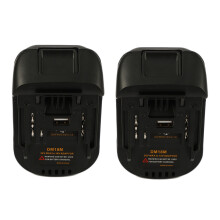 2X 20V To 18V Battery Conversion Dm18M Li-Ion Charger Tool Adapter For Bl1830 Bl1850 Batteries
