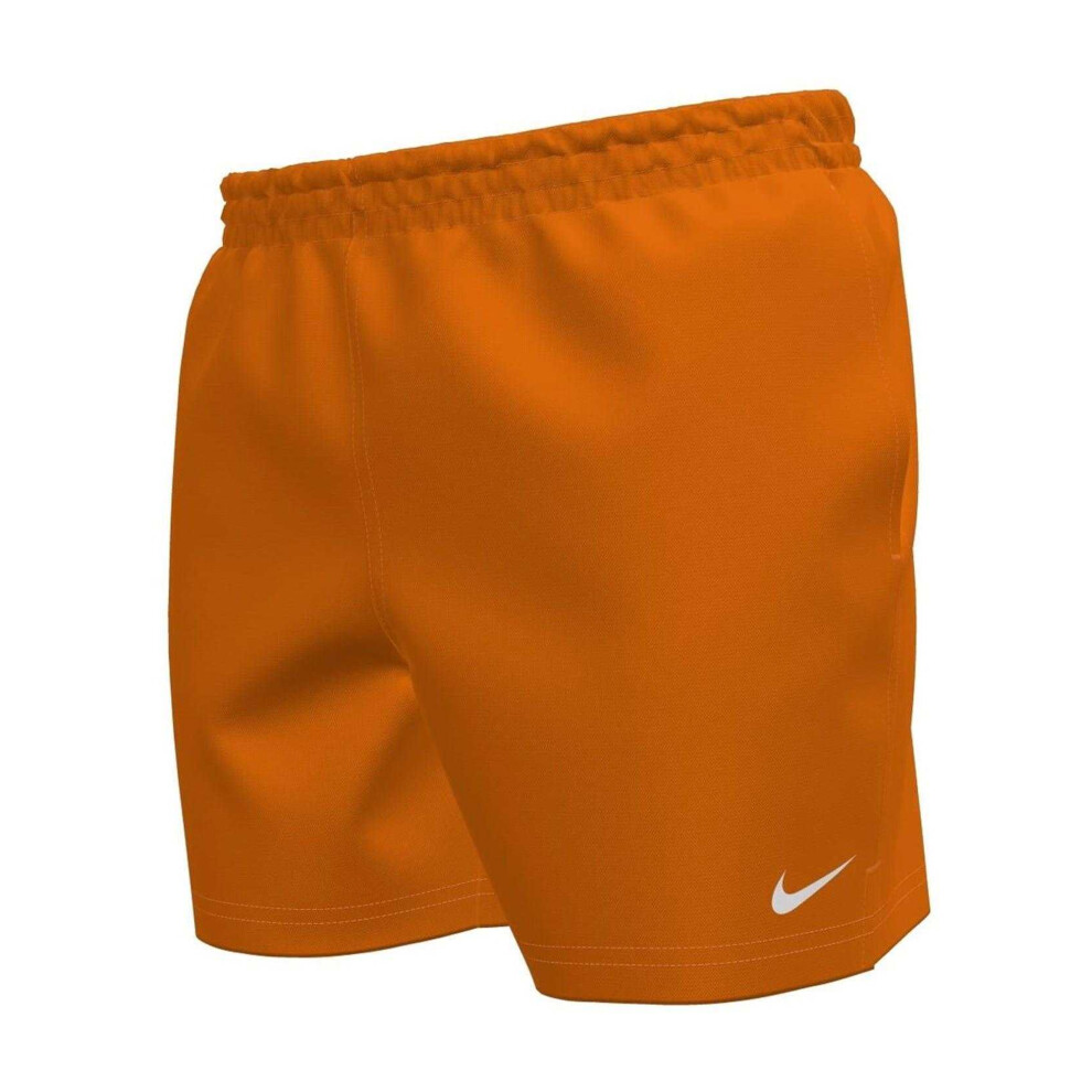 Nike (S, Ceramic) Mens Embroidered Logo Regular Swim Shorts Multicoloured