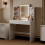 MCC Dressing Table with Mirror LED Lights and Drawers TEXAS WHITE 3