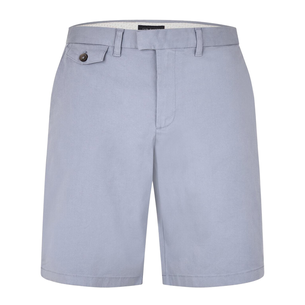 Ted Baker (Xs, Mid ) Mens Alscot Cotton Blend Chino Shorts Blue