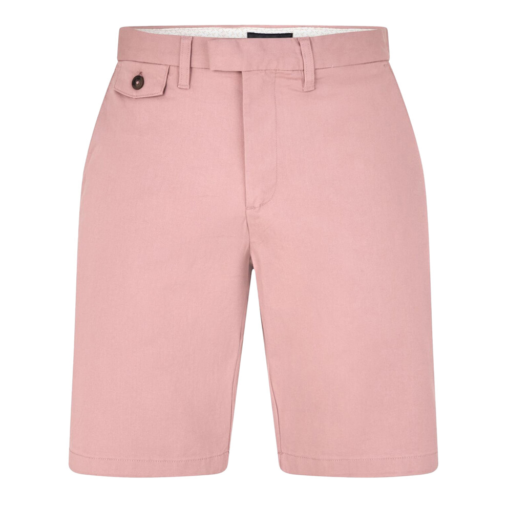 Ted Baker (Xs, Mid ) Mens Alscot Cotton Blend Chino Shorts Pink