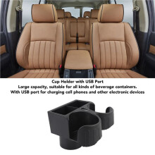 2X Car Water Cup Holder with USB Connector Port FYE727068 for Patrol Y61 1997-2016 FYE727069 Heatproof Plastic