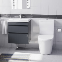 Nes Home 500mm Wall Hung Basin 2 Drawers Handless with basin & Toilet