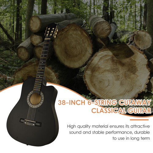 6-String Curve Acoustic Guitar 38 Inch Kit 1