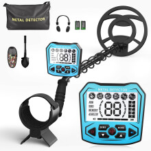 Nastopee Metal Detector for Adults & Kids, IP68 Waterproof Metal Detector with 10.23" Search Coil, 5 Modes, LCD Display, Pinpoint & Adjustable Stem