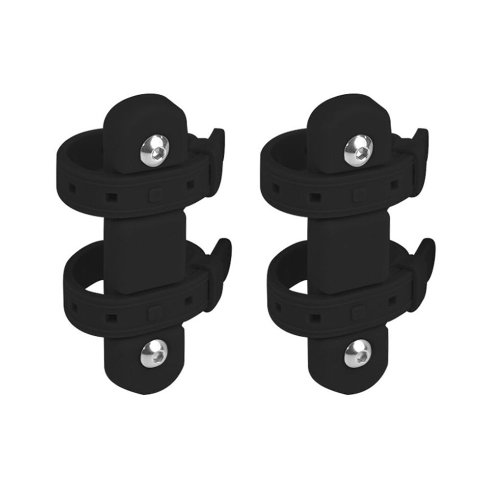 2X Bicycle Bottle Holder Adapter Silicone Road Bike Kettle Cage Conversion Base Without Hole Cycling Accessories Black 6033720308068