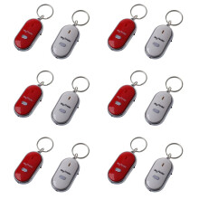 12Pcs Whistle Lost Key Finder Blinkender Piepton Locator Fernbedienung Schlüsselanhänger LED-Ring
