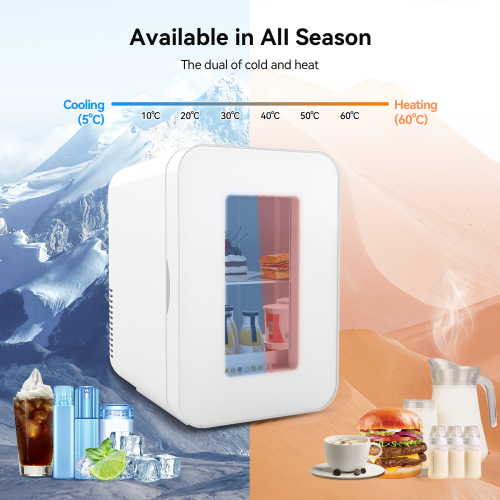 ELECWISH 8L Mini Fridge Warmer Cooler w/ Transparent Window 1