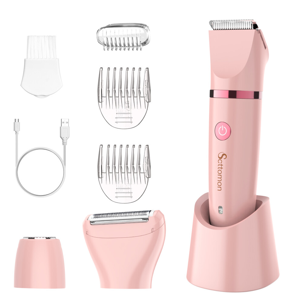 Hatteker Pink Surker Women's Body Hair Trimmer Facial Trimmer Shaver Set Epilator 3 In 1
