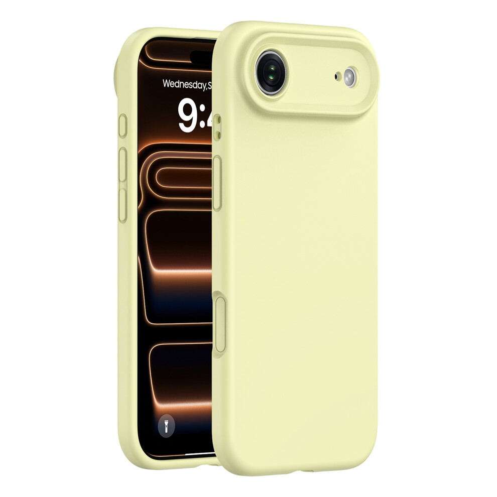 (Yellow) For Iphone Air Case Precision Fit Pc + Liquid Silicone Protective Phone Cover With Microfiber Lining Yellow 6914291186333
