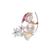 Spilla donna con strega su scopa, perla sintetica, pupazzo di neve natalizio e fiocco di neve con strass, regalo elegant