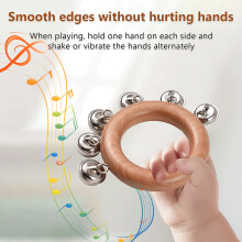 Handheld Wooden Shaker Bells Duo