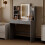 MCC Dressing Table with Mirror, LED Lights and Drawers TEXAS GREY 3