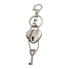 Elegante hartsleutelhanger van-Zilveren vismondgesp ke