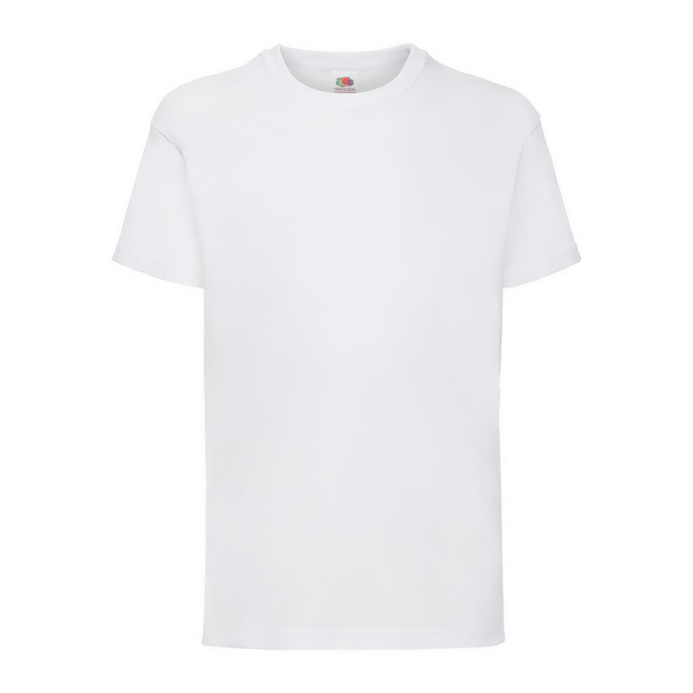 Fruit Of The Loom (12-13 Years, ) Childrens/Kids Valueweight T-Shirt White