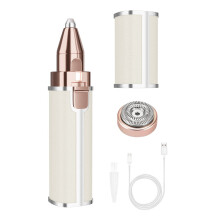 HATTEKER Depiladora, máquina de afeitar para mujer, recortadora facial y recortadora de cejas 2 en 1