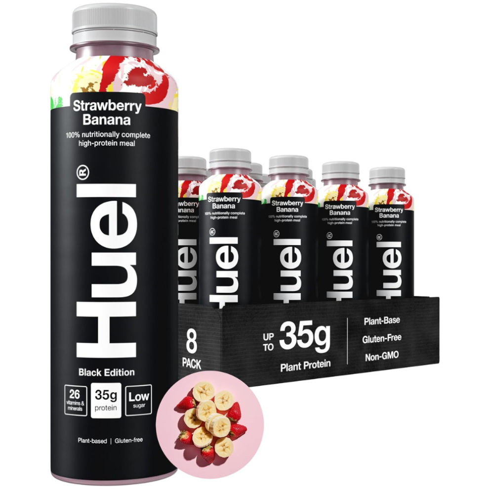 Huel Edition Ready-To-Drink Strawberry Banana – 8 X 500Ml Black