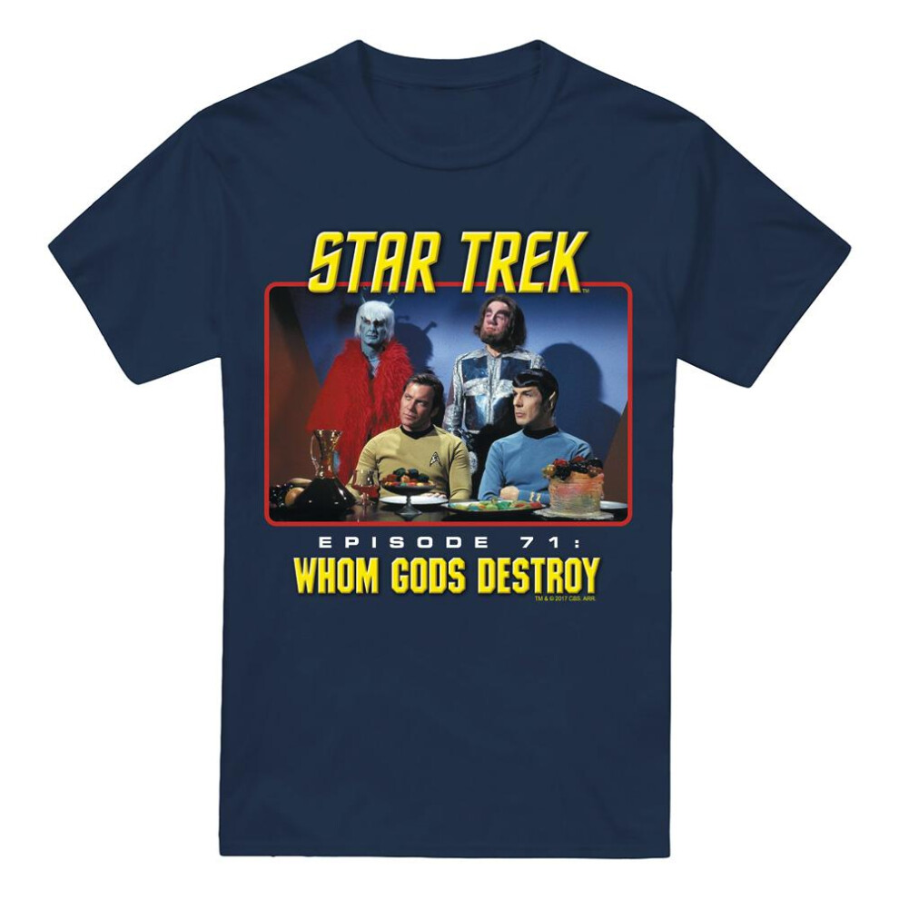 Star Trek (Xxl, Navy) Mens Episode 71 T-Shirt Blue,Multicoloured