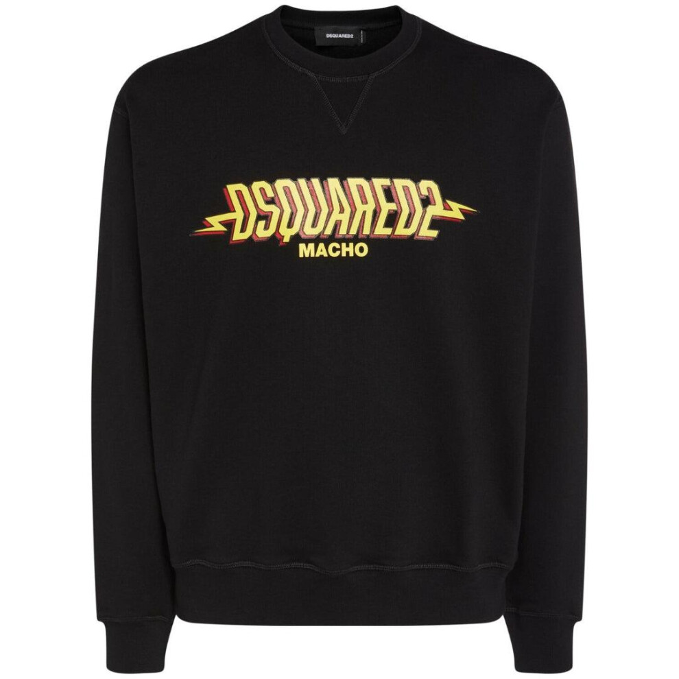 Dsquared2 (S, ) Unisex Adult Macho Logo Sweatshirt Black