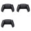 3X Bottom Back Shell Non-Slip Rear Housing Game Improvement Replacement Parts for PS5 Controller Black 1