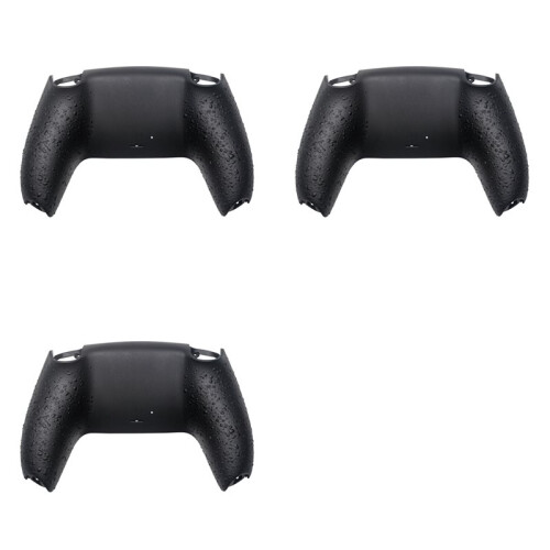 3X Bottom Back Shell Non-Slip Rear Housing Game Improvement Replacement Parts for PS5 Controller Black