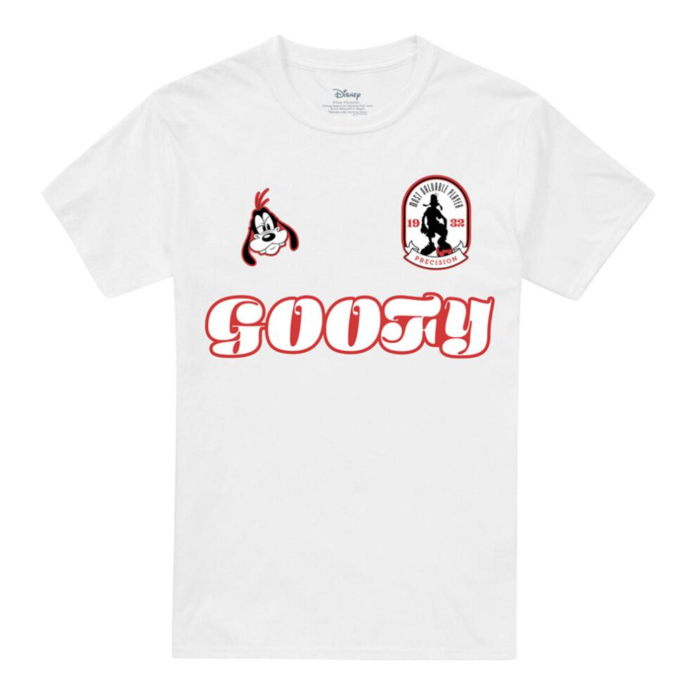 Disney (M, White) Unisex Adult Goofy Football T-Shirt