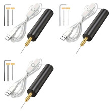 3X Elektrische USB Boorset USB Boor Roterende Gereedschappen Graveerpen Boren Sieraden Gereedschap met Boorbits Elektrisch Gereedschap